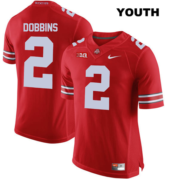 Ohio State Buckeyes Youth J.K. Dobbins #2 Red Authentic Nike College NCAA Stitched Football Jersey UP19J10PY
